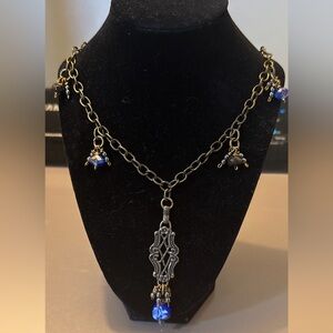 One of a kind upcycled statement necklace made from 70s vintage belt